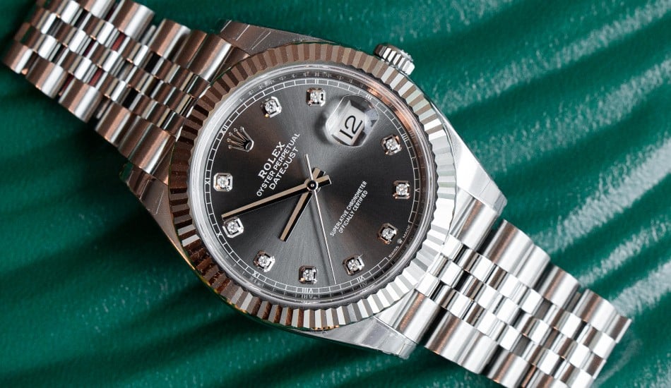 Rolex Datejust 41 Automatic Rhodium Diamond Dial ref. 126334