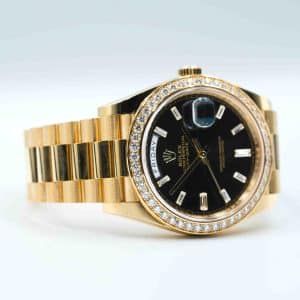 Rolex Day-Date 40 Yellow Gold With Diamonds Black dial 228398TBR