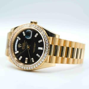 Rolex Day-Date 40 Yellow Gold With Diamonds Black dial 228398TBR