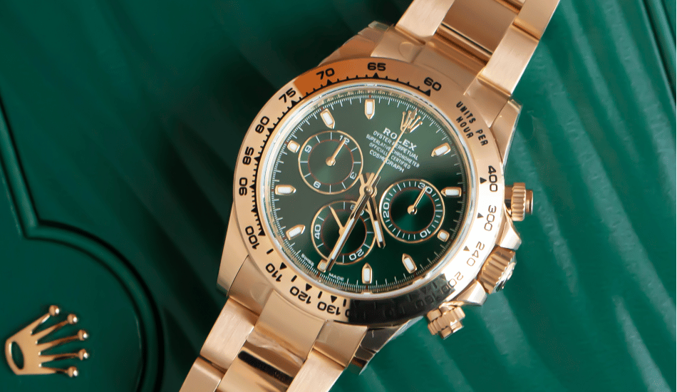 Rolex Daytona 40 Yellow Gold Green Dial