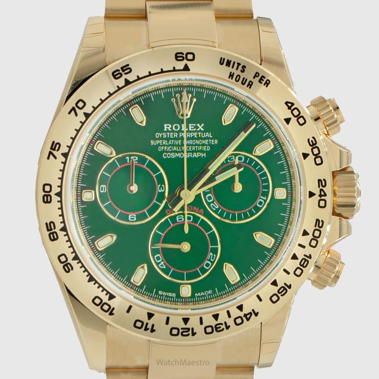 Rolex Daytona 40 Yellow Gold Green Dial