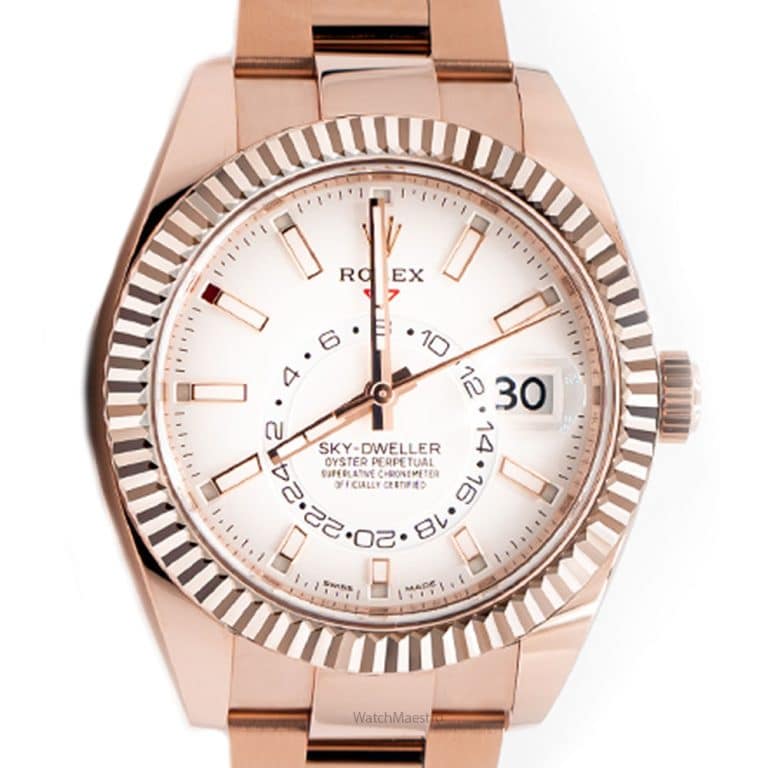 Rolex Sky Dweller Rose Gold White Dial 42mm ref.326935