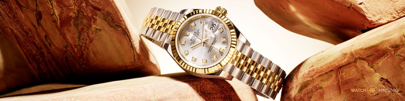 Rolex Datejust gold fluted bezel