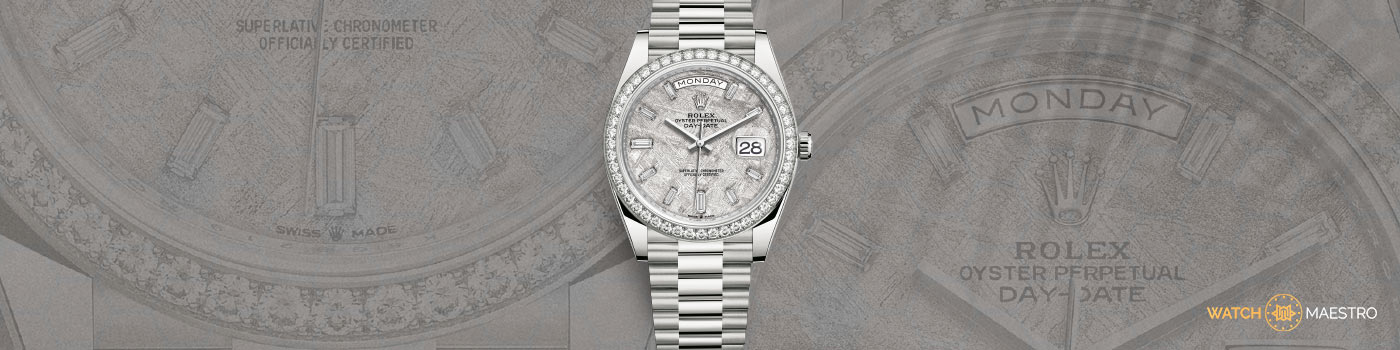 Rolex Day Date diamonds on white gold