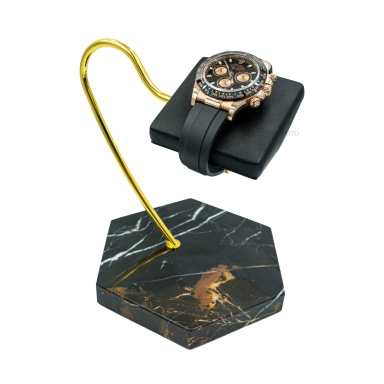 Watch stand Black with gold rod daytona