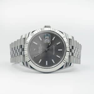 Rolex Datejust Grey Dial Fluted Bezel