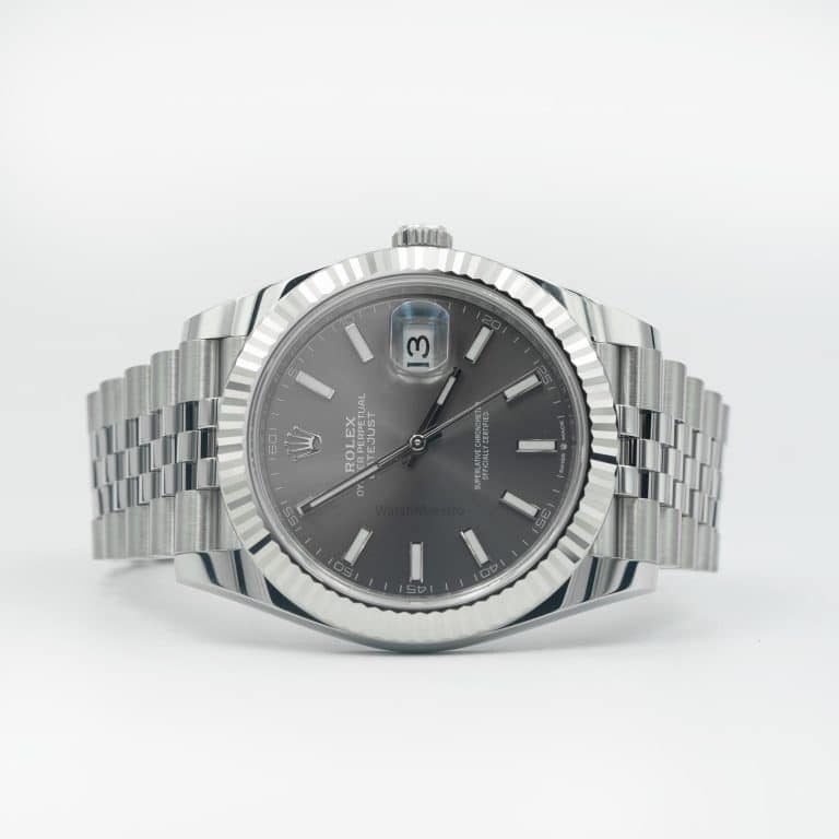 Rolex Datejust Grey Dial Fluted Bezel