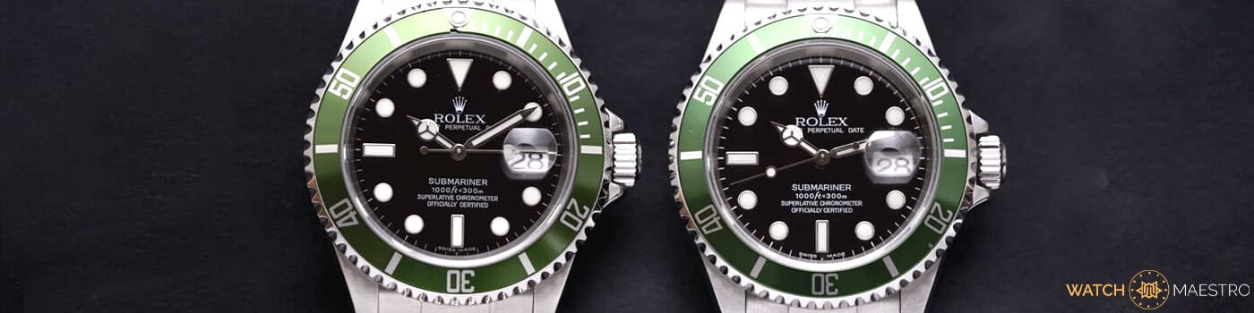 Rolex kermit pointed vs flat 4