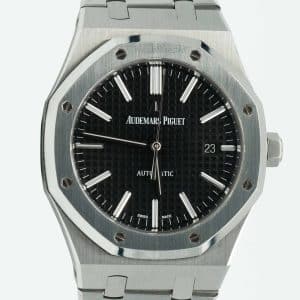 AP Royal Oak Steel with Black Dial