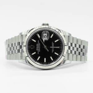 Rolex Datejust 36 black dial fluted bezel