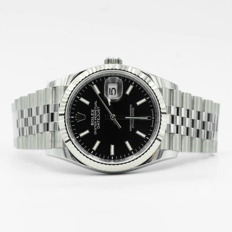 Rolex Datejust 36 black dial fluted bezel