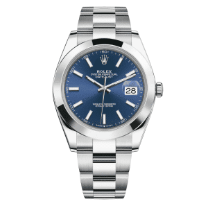 Rolex Datejust 41mm Blue dial Smooth bezel