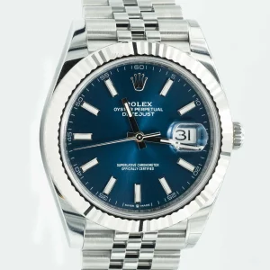 Rolex Datejust Blue Dial Fluted Bezel