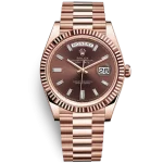 Rolex Day Date Rose Gold Chocolate