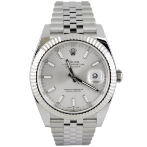Rolex Datejust 41 Silver Fluted Jubilee (1)